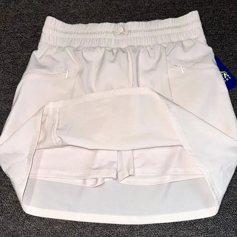 MTA Sport Skort Skirt Womens Small White Stretch Performance Tennis Athletic NWT - Picture 2 of 9